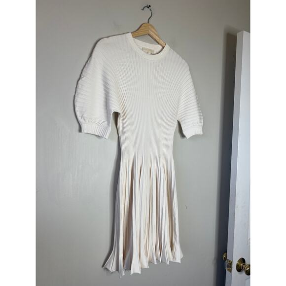 NEW Ulla Johnson Talie Rib-Knit Minidress White Crewneck Short Sleeves Sz: Small - Picture 3 of 7